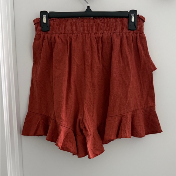 Rust Red Ruffled Skort - Picture 2 of 3